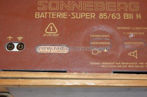 Ilmenau Batteriesuper 85/63 BIII H ; Stern-Radio (ID = 1733386) Radio