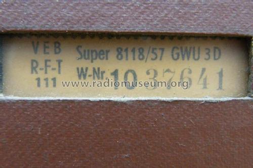 Erfurt 3D Super 8118/57 GWU 3D; Stern-Radio (ID = 1019211) Radio