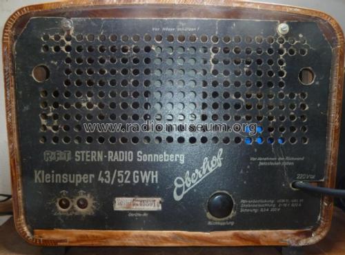 Oberhof 43/52 GWH; Stern-Radio (ID = 3028586) Radio