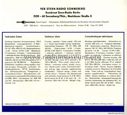 Prominent 220; Stern-Radio (ID = 1315064) Radio