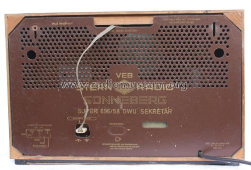 Sonneberg Sekretär 696/58GWU; Stern-Radio (ID = 3108368) Radio