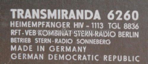 Transmiranda 6260; Stern-Radio (ID = 2593681) Radio