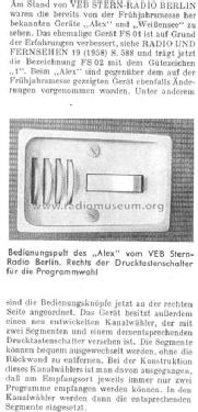 Alex ; Stern-Radio Berlin, (ID = 195699) Television