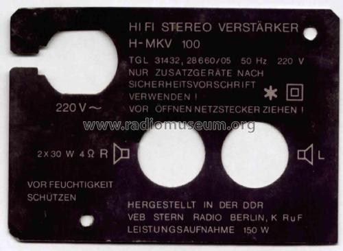 HMK-V100; Stern-Radio Berlin, (ID = 1826377) Ampl/Mixer