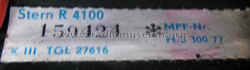 Radiorecorder R4100; Stern-Radio Berlin, (ID = 1082536) Radio