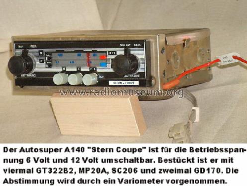 Stern-Coupé A140; Stern-Radio Berlin, (ID = 422265) Car Radio