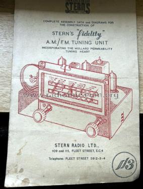 Stern's Fidelity AM/FM Tuning Unit ; Stern Radio Ltd., (ID = 2927692) Bausatz