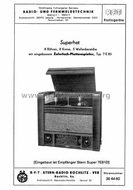 Stern 7E83; Stern-Radio Rochlitz (ID = 2481956) Radio