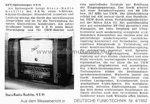 Stern 9E91; Stern-Radio Rochlitz (ID = 2771708) Radio