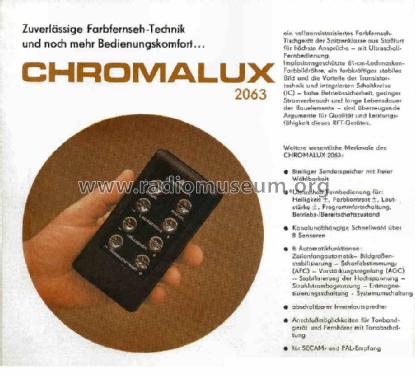 Chromalux 2063; Stern-Radio Staßfurt (ID = 1246935) Fernseh-E