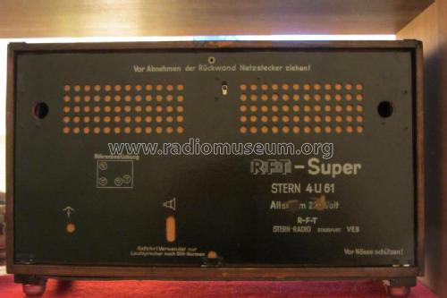 Einheitssuper RFT-Super Stern 4U61; Stern-Radio Staßfurt (ID = 3042361) Radio