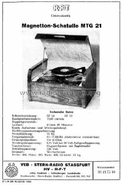 MTG 20 ; Stern-Radio Staßfurt (ID = 530750) Sonido-V