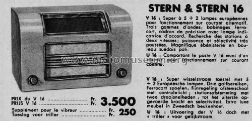 U16; Stern & Stern Radio (ID = 1742191) Radio