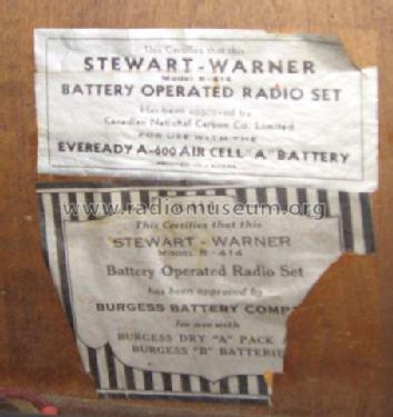 R-414 ; Stewart Warner; (ID = 2090625) Radio