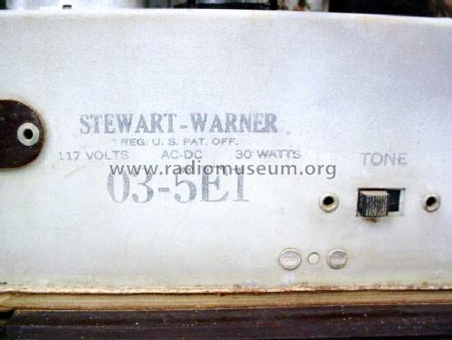 03-5E series chassis; Stewart Warner Corp. (ID = 1048995) Radio