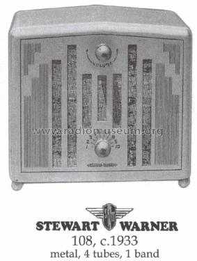 108 series chassis; Stewart Warner Corp. (ID = 1478524) Radio