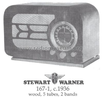1671 Ch= R-167; Stewart Warner Corp. (ID = 1479049) Radio