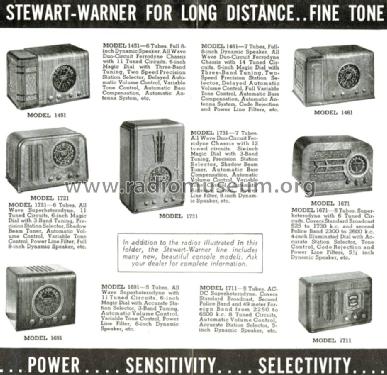 1671 Ch= R-167; Stewart Warner Corp. (ID = 1670286) Radio