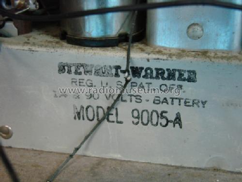 9005-A ; Stewart Warner Corp. (ID = 1008285) Radio