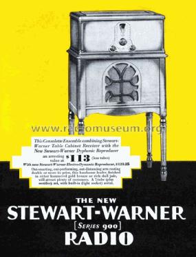 901 Ch= 900 series; Stewart Warner Corp. (ID = 1621526) Radio