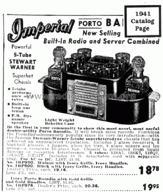 Porto-Baradio Ch= 9008A; Stewart Warner Corp. (ID = 595185) Radio