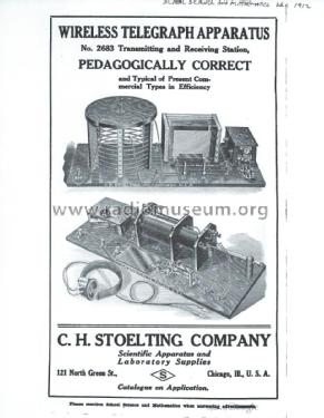 Spark Transmitter No. 2683 ; Stoelting Co.; (ID = 1947133) Commercial Tr