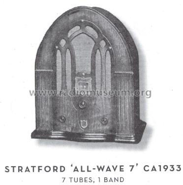 All-Wave 7 ; Stratford, USA brand (ID = 1563779) Radio