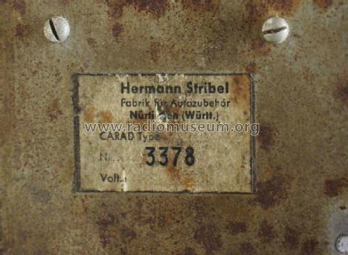 Carad 3378; Stribel, Hermann, (ID = 2649140) Car Radio