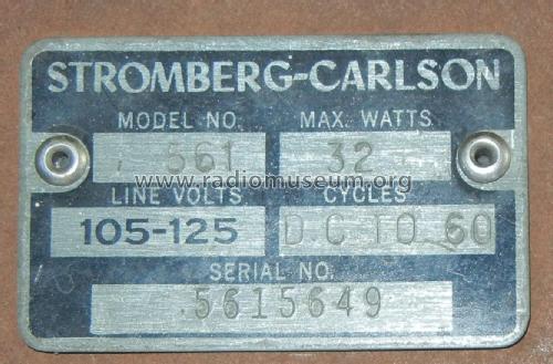 561 ; Stromberg Carlson (ID = 2543342) Radio