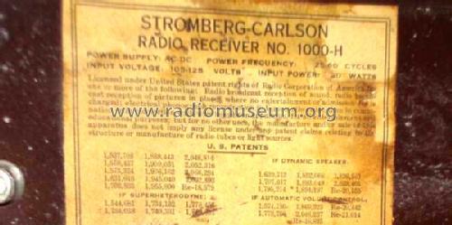 1000-H ; Stromberg-Carlson Co (ID = 662344) Radio