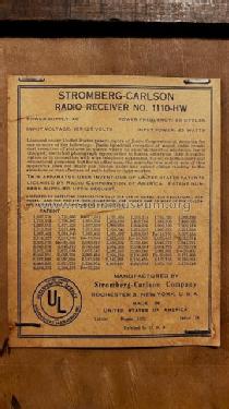 1110-HW ; Stromberg-Carlson Co (ID = 3058191) Radio