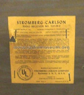 1121-M2-W Series 10-11-12; Stromberg-Carlson Co (ID = 814747) Radio