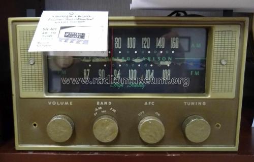 AM/FM Tuner SR-401; Stromberg-Carlson Co (ID = 2485019) Radio