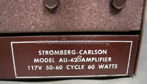 Amplifier AU-62; Stromberg-Carlson Co (ID = 1145125) Ampl/Mixer