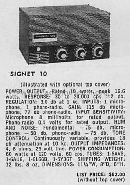 Amplifier SAU-10; Stromberg-Carlson Co (ID = 2485015) Ampl/Mixer