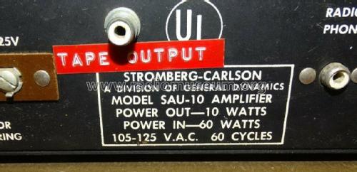 Amplifier SAU-10; Stromberg-Carlson Co (ID = 2675800) Ampl/Mixer