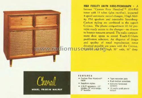 Choral FR-503 Ch= SR-407; Stromberg-Carlson Co (ID = 2482491) Radio