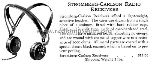 Head Set Standard A-9723; Stromberg-Carlson Co (ID = 2431594) Speaker-P