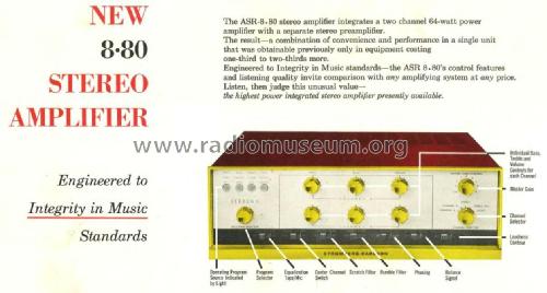 Stereo 8 ASR-8 80 ; Stromberg-Carlson Co (ID = 2482940) Ampl/Mixer