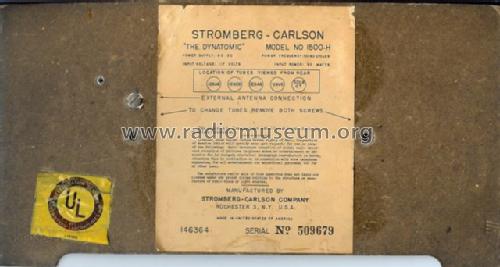 The Dynatomic 1500-H; Stromberg-Carlson Co (ID = 718785) Radio