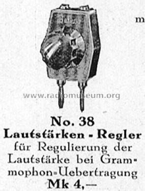 Beteco Lautstärken-Regler 38; Strumpf GmbH, (ID = 1537834) Diverses