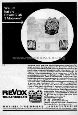 Revox G36 19/38; Studer GmbH, Willi (ID = 742867) R-Player
