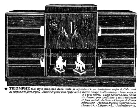 Triomphe Ch 535a Radio Studio D Art Philips Paris Build