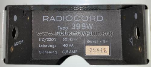 Radiocord 399W; Stuzzi Ges. mbH; (ID = 2635454) Radio