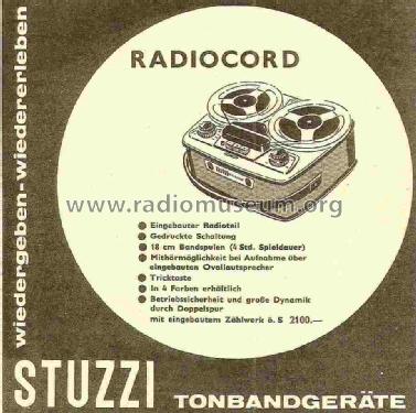 Radiocord 399W; Stuzzi Ges. mbH; (ID = 705512) Radio