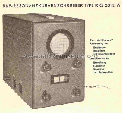 Resonanzkurvenschreiber RKS-3012W; Stuzzi Ges. mbH; (ID = 782442) Ausrüstung