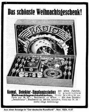 Detektor-Empfangsstation ; Süddeutsche Radio- (ID = 1309952) Kit