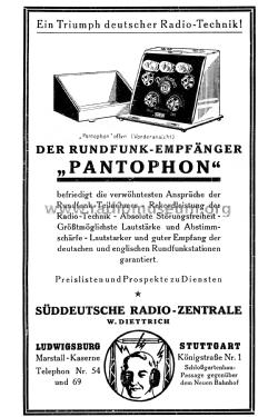 Pantophon ; Süddeutsche Radio- (ID = 2875635) Radio