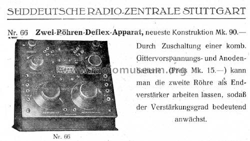 Zwei-Röhren-Deflex-Apparat ; Süddeutsche Radio- (ID = 1284239) Radio