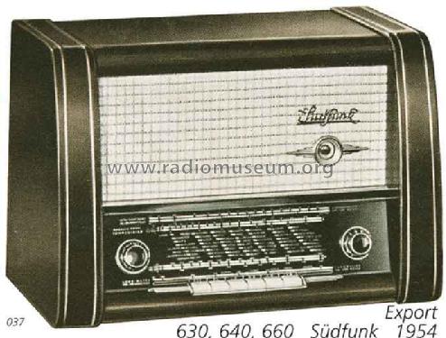 Export W630; Südfunk-Apparatebau, (ID = 2470) Radio
